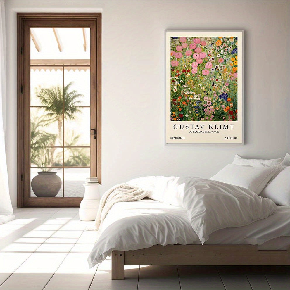 Poster med blommigt motiv -  Gustav Klimt