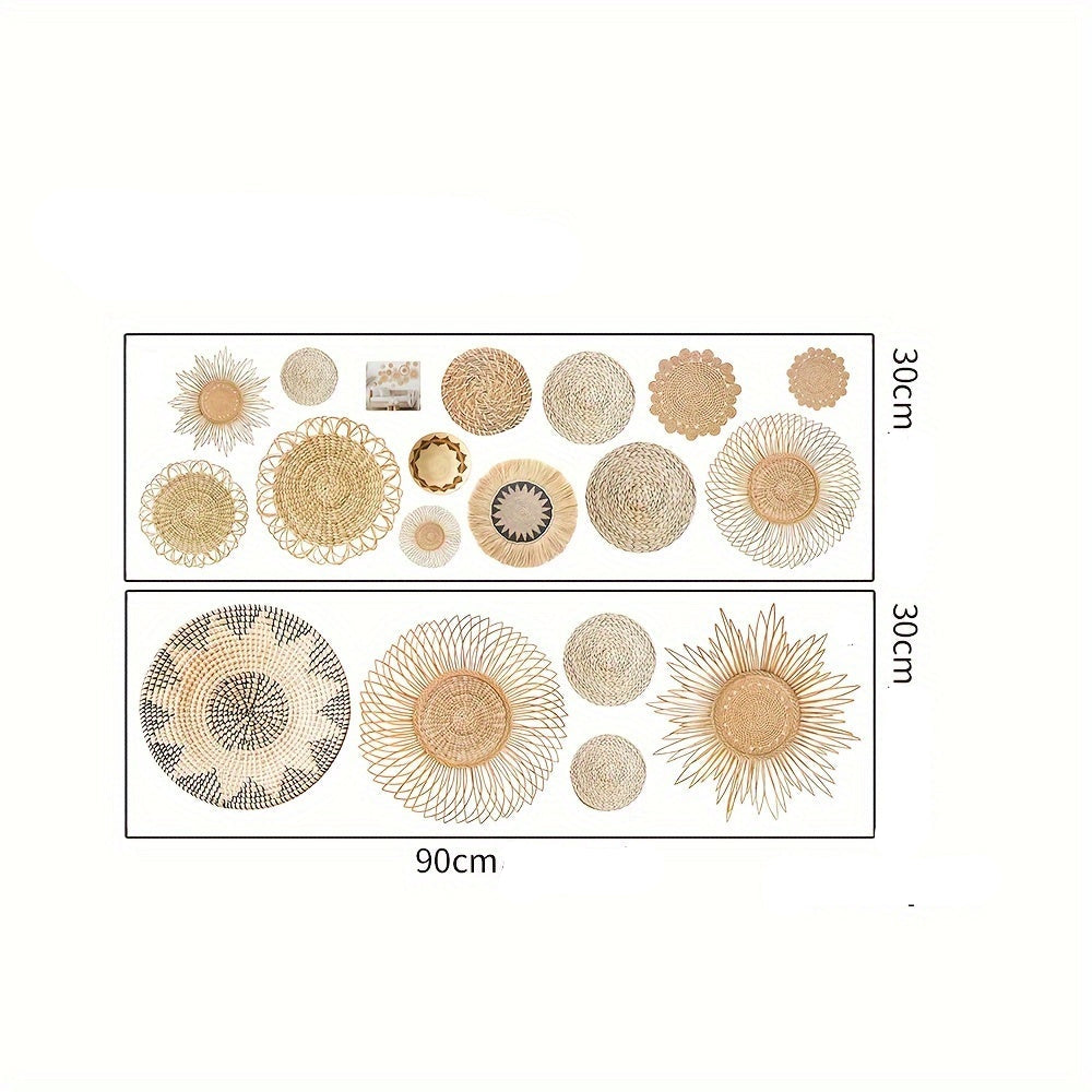 Väggdekor - Boho sol & flätade mönster
