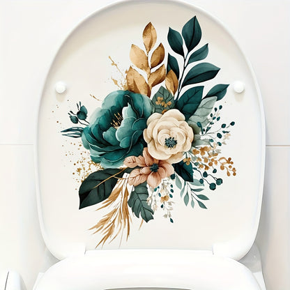 Väggdekor med blommor för badrum