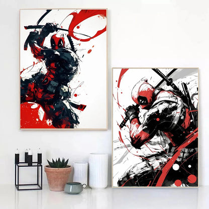 Poster med superhjälten "Deadpool"