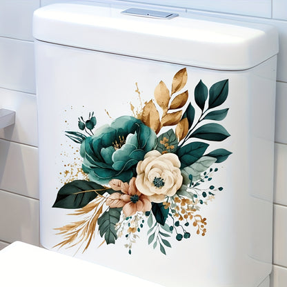 Väggdekor med blommor för badrum