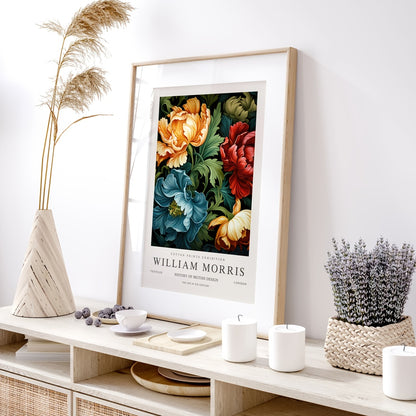 Poster med klassiska blommor i William Morris-stil